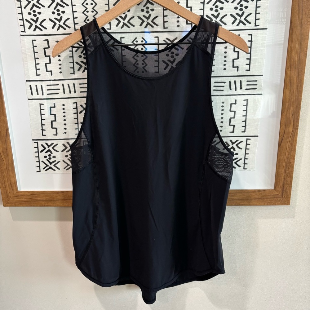 lululemon athletica Black Mesh-Trim Tank Top